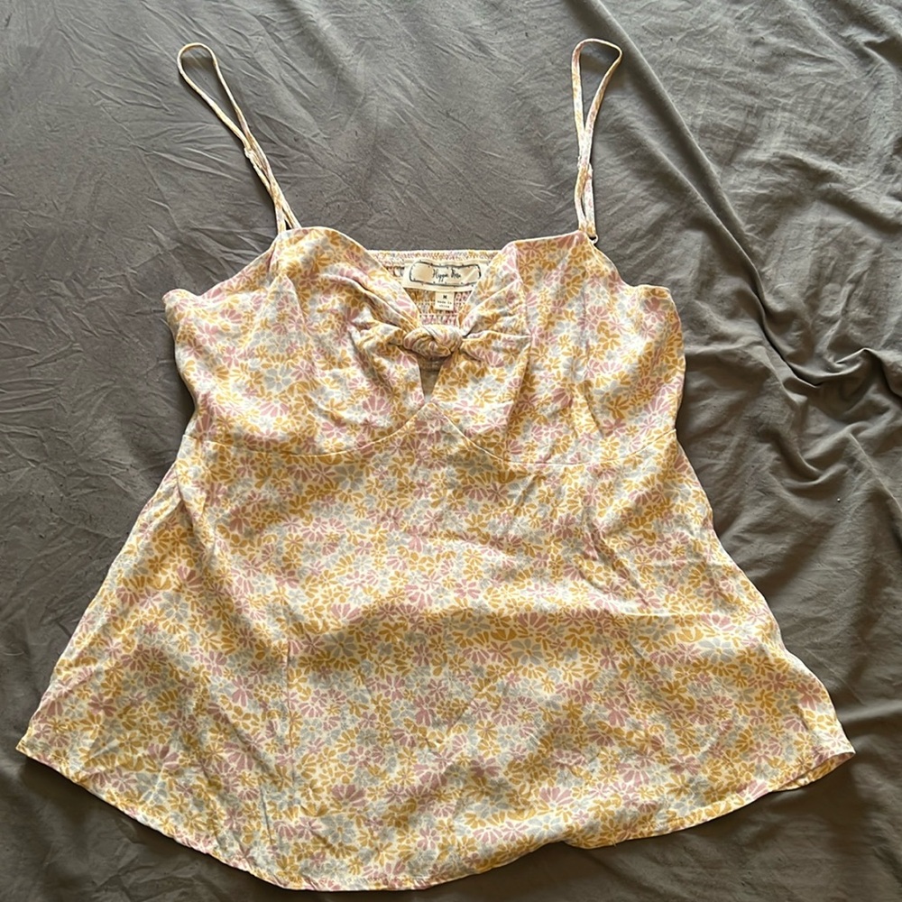 Hippie Rose flower print tank top size M
